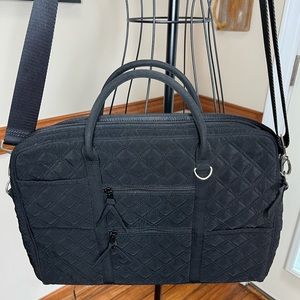 Vera Bradley Black Quilted tote/ attaché/ laptop carrier